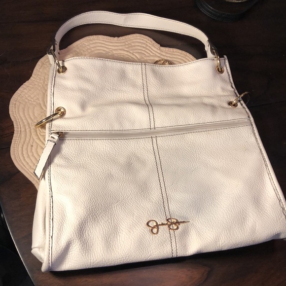 Jessica Simpson pebbled faux leather gold tone logo fittings, deep shoulder bag - Picture 4 of 12